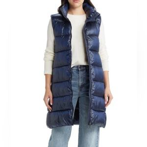 Save the duck sabrina longline recycled nylon puffer vest vest S